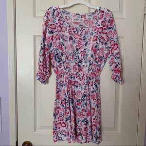 Abercrombie Kids 3/4 Sleeve Floral Dress Girls L